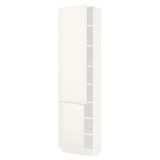SEKTION High cabinet with shelves/2 doors, white/Veddinge white, 24x15x90 "
