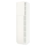 SEKTION High cabinet with shelves/2 doors, white/Veddinge white, 24x24x90 "