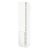 SEKTION High cabinet with shelves/2 doors, white/Voxtorp matt white, 18x24x90 "