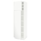 SEKTION High cabinet with shelves/2 doors, white/Voxtorp matt white, 24x24x80 "