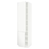 SEKTION High cabinet with shelves/2 doors, white/Voxtorp matt white, 24x24x90 "