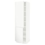 SEKTION High cabinet with shelves/2 doors, white/Voxtorp matt white, 24x24x80 "