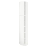 SEKTION High cabinet with shelves/2 doors, white/Voxtorp matt white, 15x15x90 "