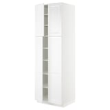 SEKTION High cabinet with shelves/4 doors, white/Axstad matt white, 30x24x90 "