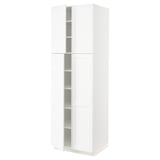 SEKTION High cabinet with shelves/4 doors, white Enköping/white wood effect, 30x24x90 "