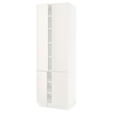 SEKTION High cabinet with shelves/4 doors, white/Veddinge white, 30x24x90 "