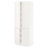 SEKTION High cabinet with shelves/4 doors, white/Veddinge white, 30x24x80 "