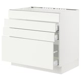 SEKTION / MAXIMERA Base cab f cktp/4 fronts/3 drawers, white/Vallstena white, 36x24x30 "