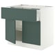 SEKTION / MAXIMERA Base cab f cktp/dw/shelves/2drs, white/Aspudden dark gray-green, 36x24x30 "