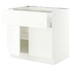 SEKTION / MAXIMERA Base cab f cktp/dw/shelves/2drs, white/Aspudden matt white, 36x24x30 "