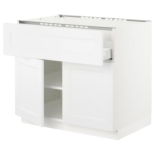 SEKTION white kitchen unit, modern/traditional design, sturdy frame, smooth drawer.