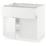 SEKTION / MAXIMERA Base cab f cktp/dw/shelves/2drs, white/Ringhult white, 36x24x30 "