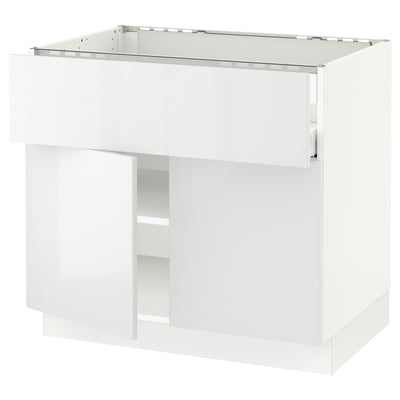 SEKTION / MAXIMERA Base cab f cktp/dw/shelves/2drs, white/Ringhult white, 36x24x30 "