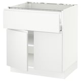SEKTION / MAXIMERA Base cab f cktp/dw/shelves/2drs, white/Voxtorp matt white, 30x24x30 "