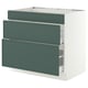 SEKTION / MAXIMERA Base cab f cktp/int extractor w drw, white/Aspudden dark gray-green, 36x24x30 "