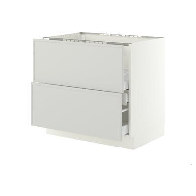 SEKTION / MAXIMERA Base cab f cktp/int extractor w drw, white/Aspudden light gray, 36x24x30 "
