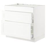 SEKTION / MAXIMERA Base cab f cktp/int extractor w drw, white Enköping/white wood effect, 36x24x30 "