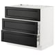 SEKTION / MAXIMERA Base cab f cktp/int extractor w drw, white/Lerhyttan black stained, 36x24x30 "