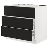 SEKTION / MAXIMERA Base cab f cktp/int extractor w drw, white/Nickebo matt anthracite, 36x24x30 "