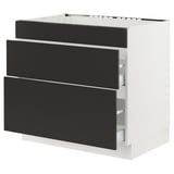 SEKTION / MAXIMERA Base cab f cktp/int extractor w drw, white/Nickebo matt anthracite, 36x24x30 "