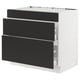 SEKTION / MAXIMERA Base cab f cktp/int extractor w drw, white/Nickebo matt anthracite, 36x24x30 "