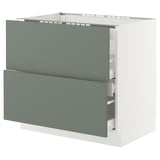 SEKTION / MAXIMERA Base cab f cktp/int extractor w drw, white/Nickebo matt grey-green, 36x24x30 "