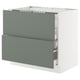 SEKTION / MAXIMERA Base cab f cktp/int extractor w drw, white/Nickebo matt grey-green, 36x24x30 "