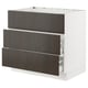 SEKTION / MAXIMERA Base cab f cktp/int extractor w drw, white/Sinarp brown, 36x24x30 "