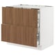 SEKTION / MAXIMERA Base cab f cktp/int extractor w drw, white/Tistorp brown walnut effect, 36x24x30 "