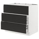 SEKTION / MAXIMERA Base cab f cktp/int extractor w drw, white/Upplöv matt anthracite, 36x24x30 "