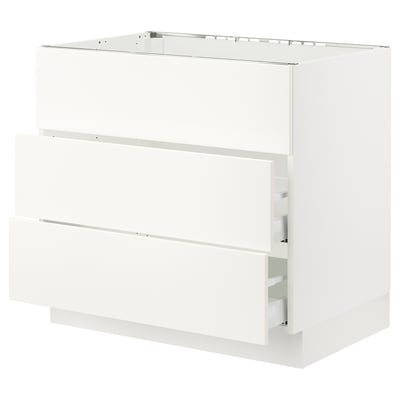 SEKTION / MAXIMERA Base cab f cktp/int extractor w drw, white/Veddinge white, 36x24x30 "