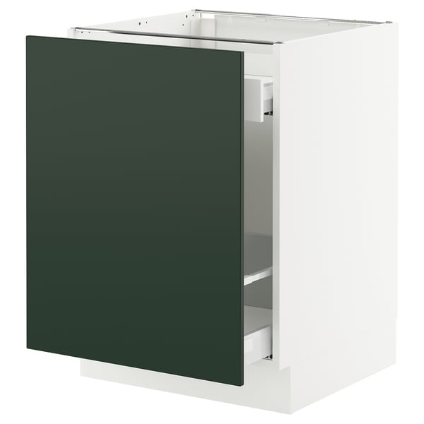 SEKTION / MAXIMERA Base cab f recycling/1 door, white/Havstorp deep green, 24x24x30 "