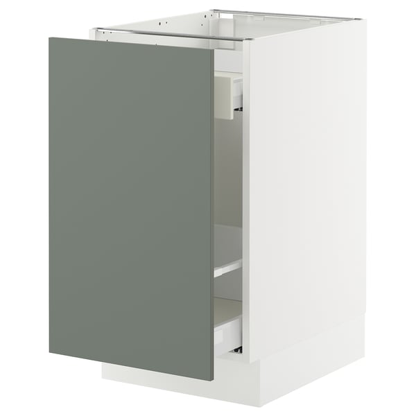 SEKTION / MAXIMERA Base cab f recycling/1 door, white/Nickebo matt grey-green, 18x24x30 "