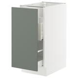SEKTION / MAXIMERA Base cab f recycling/1 door, white/Nickebo matt grey-green, 15x24x30 "