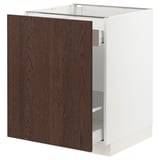 SEKTION / MAXIMERA Base cab f recycling/1 door, white/Sinarp brown, 24x24x30 "