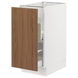 SEKTION / MAXIMERA Base cab f recycling/1 door, white/Tistorp brown walnut effect, 15x24x30 "
