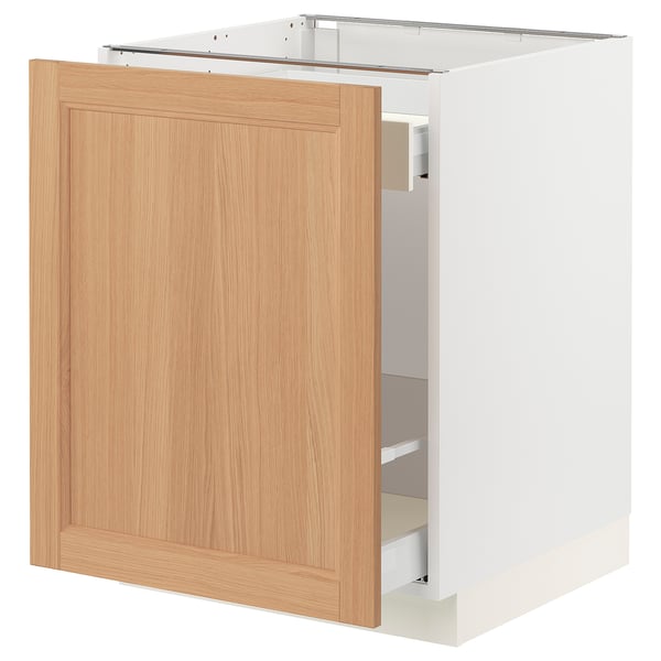 SEKTION / MAXIMERA Base cab f recycling/1 door, white/Vedhamn oak, 24x24x30 "