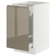 SEKTION / MAXIMERA Base cab f recycling/1 door, white/Voxtorp high-gloss dark grey-brown, 18x24x30 "