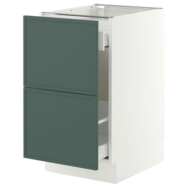SEKTION / MAXIMERA Base cab f recycling/2 fronts, white/Aspudden dark gray-green, 18x24x30 "