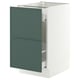 SEKTION / MAXIMERA Base cab f recycling/2 fronts, white/Aspudden dark gray-green, 18x24x30 "