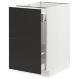 SEKTION / MAXIMERA Base cab f recycling/2 fronts, white/Nickebo matt anthracite, 18x24x30 "