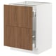 SEKTION / MAXIMERA Base cab f recycling/2 fronts, white/Tistorp brown walnut effect, 24x24x30 "
