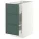 SEKTION / MAXIMERA Base cab f recycling/3 fronts, white/Aspudden dark gray-green, 15x24x30 "