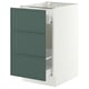 SEKTION / MAXIMERA Base cab f recycling/3 fronts, white/Aspudden dark gray-green, 18x24x30 "
