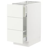 SEKTION / MAXIMERA Base cab f recycling/3 fronts, white/Vallstena white, 15x24x30 "