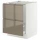 SEKTION / MAXIMERA Base cab f sink/recycling/2 fronts, white/Voxtorp high-gloss dark grey-brown, 24x24x30 "