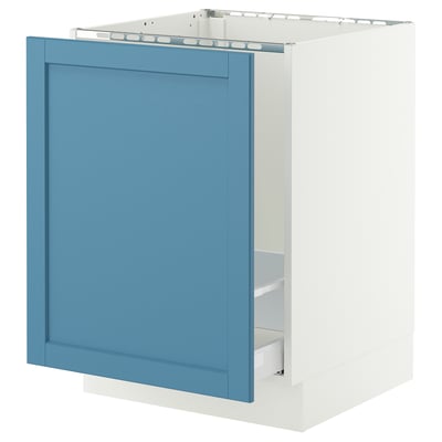 SEKTION / MAXIMERA Base cab f sink/recycling, white/Lerhyttan blue, 24x24x30 "