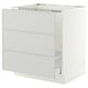 SEKTION / MAXIMERA Base cab f sink/waste sort/3 fronts, white/Aspudden light gray, 30x24x30 "