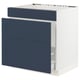 SEKTION / MAXIMERA Base cab f sink/waste sort/3 fronts, white Axstad/matte blue, 30x24x30 "