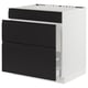 SEKTION / MAXIMERA Base cab f sink/waste sort/3 fronts, white/Upplöv matt anthracite, 30x24x30 "